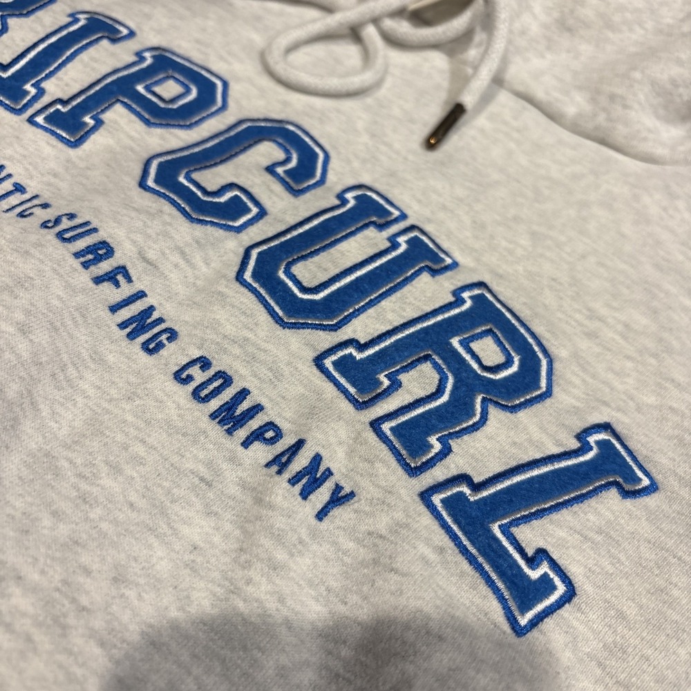 Rip Curl Gray Hoodie Live The Search Size M Embroidered Heavy - Picture 6 of 7